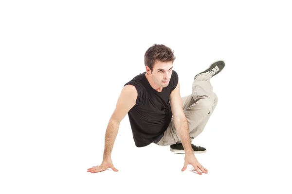 Breakdancer con camisa negra — Foto de Stock