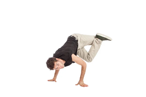 Breakdancer con camicia nera — Foto Stock