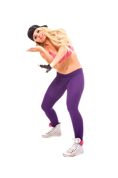 Female Dancer over white background — Stock Photo, Image