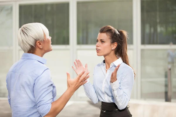 Streitende Geschäftsfrau — Stockfoto