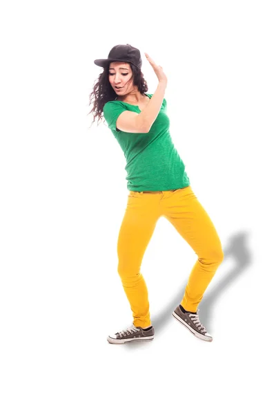 Female Hip Hop dancer - isolated — Stock Photo, Image