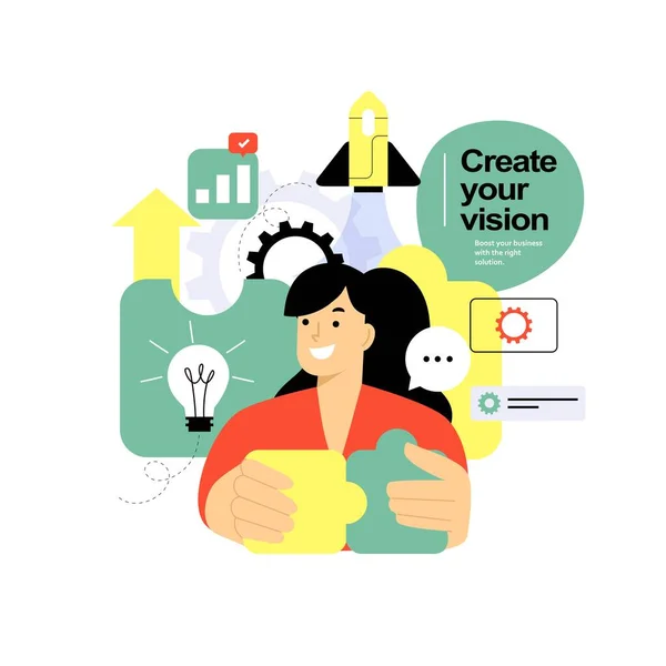 Create Your Vision Vector Illustration — Stock Vector