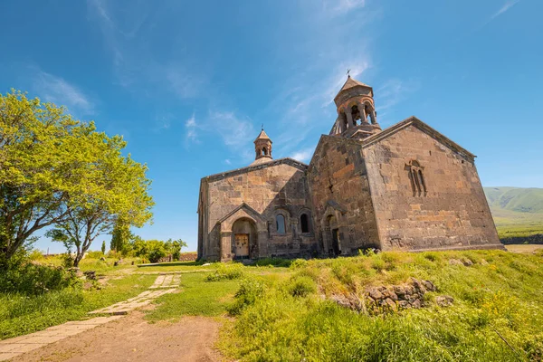 Iglesia Saghmosavank Monasterio Los Salmos Popular Destino Turístico Armenia Encuentra —  Fotos de Stock