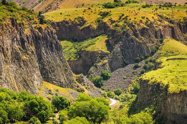 Знаменита Пам Ятка Природи Біля Села Гарні Вірменії Базальтові Колони — стокове фото