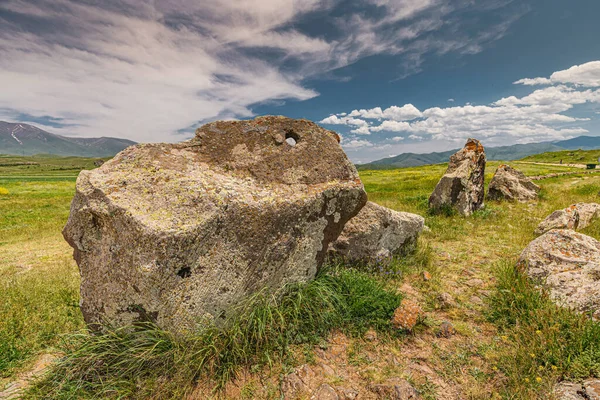 Carahunge Nebo Arménské Stonehenge Archeologické Naleziště Nejasným Mystickým Účelem Dávných — Stock fotografie