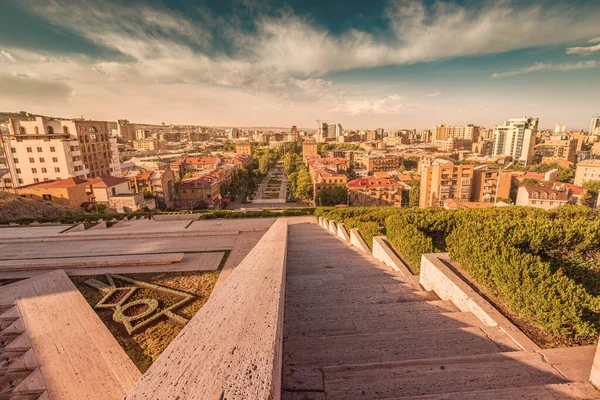 Ochtend Uitzicht Beroemde Cascade Trappenhuis Monument Yerevan Reisattracties Bestemmingen Van — Stockfoto
