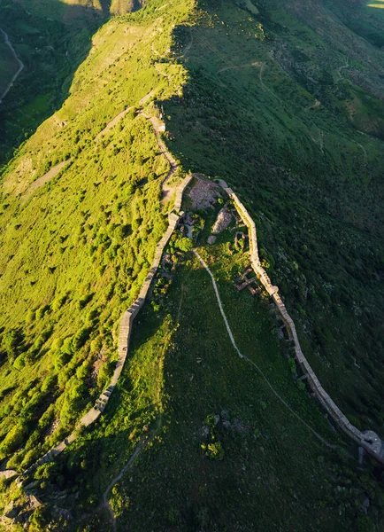 Letecký Pohled Shora Dolů Pevnosti Smbataberd Arménii Historické Turistické Atrakce — Stock fotografie