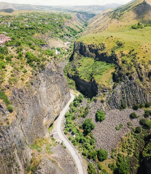 Вид Воздуха Природное Чудо Армении Величественное Ущелье Каньона Реки Азат — стоковое фото