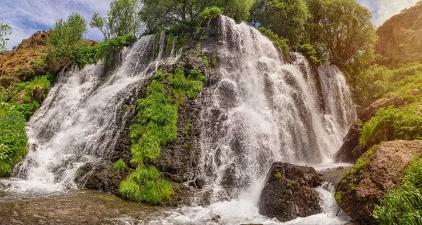 Majestätisk Shaki Vattenfall Syunik Provinsen Armenien Fridfull Natur Och Utomhus — Stockfoto