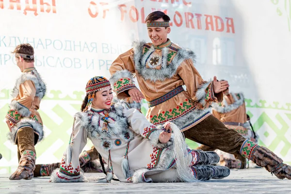 러시아 2021 러시아 지방의 원주민들 무대에서 — 스톡 사진