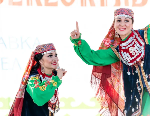 July 2021 Ufa Russia Tatar National Ensemble Dances Sings Folklore — Stock Photo, Image