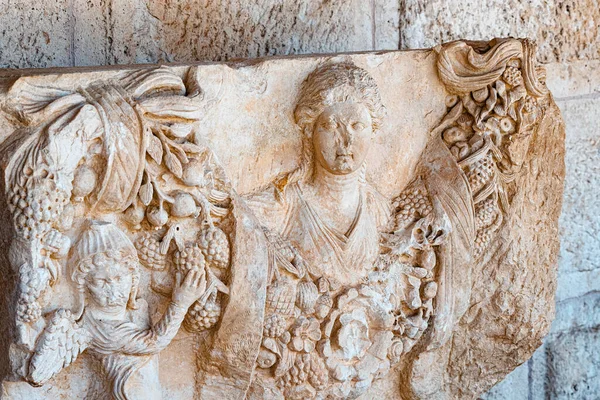 Bas Relief Gammal Grekisk Konst Konceptet Arkeologi Och Konsthistoria — Stockfoto