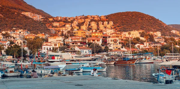 Agosto 2021 Kas Turchia Escursione Barche Yacht Nel Porto Turistico — Foto Stock