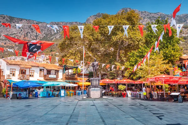 Augusti 2021 Kas Turkiet Stora Torget Staden Kas Med Ett — Stockfoto