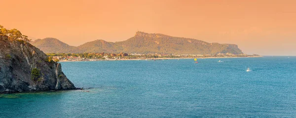 Sunset Panoramic View Resort Village Camyuva Turkey Kemer Area — Stock Photo, Image