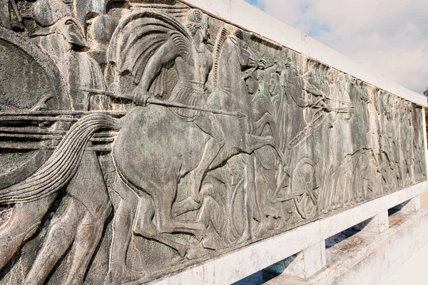 Października 2021 Saloniki Grecja Relacja Przedstawiająca Bitwę Zdobywcą Aleksandrem Wielkim — Zdjęcie stockowe