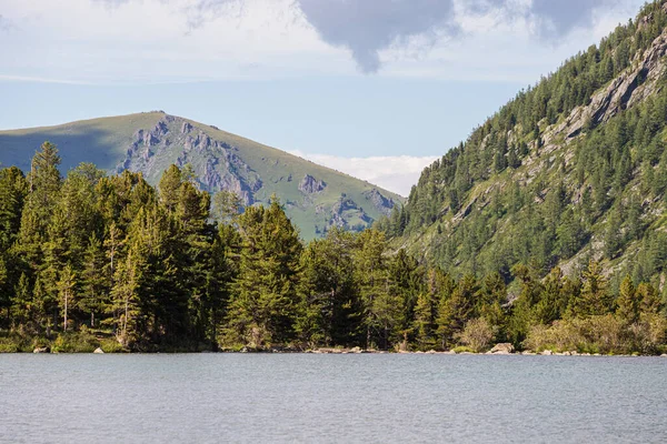 Panorama Morgon Utsikt Över Den Berömda Naturliga Attraktionen Altai Och — Stockfoto