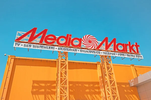 Maj 2022 Antalya Turkiye Berömda Media Markt Elektronisk Butik Och — Stockfoto