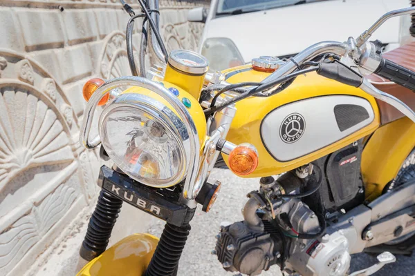 May 2022 Antalya Turkiye Yellow Vintage Motor Bike Kuba Motor — Stock Photo, Image