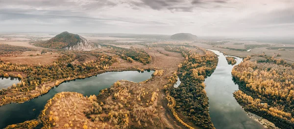 Aerial View Popular Attraction Bashkortostan Mount Shikhan Famous Its Prehistoric — Stockfoto