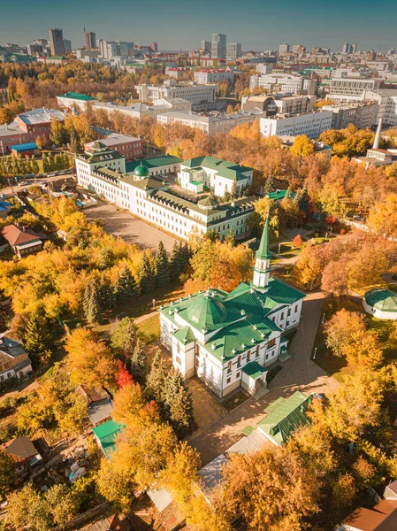 Вид Воздуха Старую Мечеть Парковом Районе Города Культурные Религиозные Достопримечательности — стоковое фото