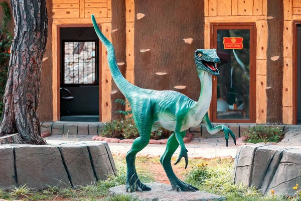 June 2022 Antalya Turkey Scary Predatory Dinosaur Amusement Park — Stok fotoğraf