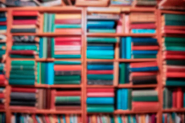 Blurred Background Library Lots Books Shelves Education Learning Concept — Fotografia de Stock