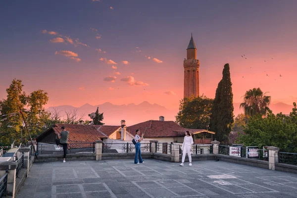 June 2022 Antalya Turkey Tourists Taking Photos Instagram Beautiful Location — Foto de Stock