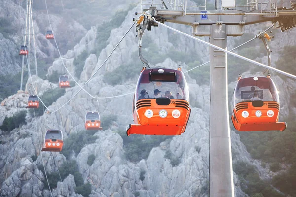 July 2022 Antalya Turkey Tunektepe High Mountain Cable Car Transports — Stockfoto