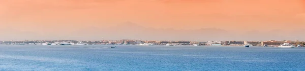 Панорамний Вид Єгипетське Курортне Місто Хургада Сценічні Місця Відпочинку Африці — стокове фото