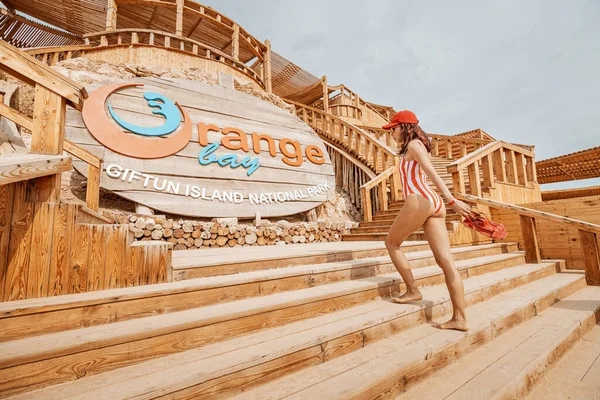 January 2022 Hurghada Egypt Famous Orange Bay Giftun Island National — Zdjęcie stockowe