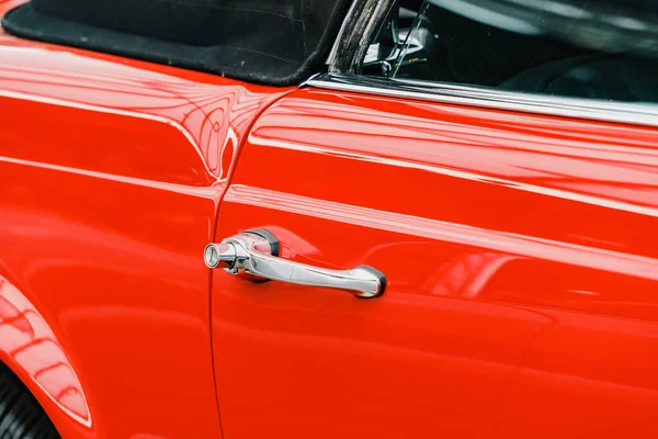 Door Handle Retro Car Old School Style Motorists Vintage Automobile — Stock Photo, Image