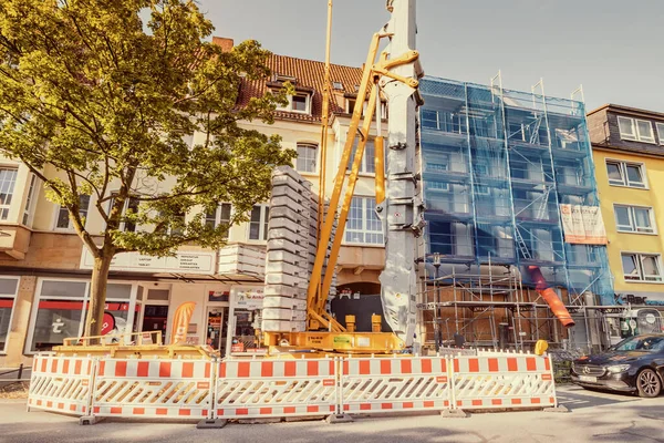 Juli 2022 Osnabruck Tyskland Byggande Och Renovering Med Maskiner Och — Stockfoto