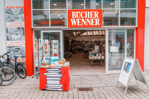 Июля 2022 Года Оснабрюк Германия Вход Книжный Магазин Bucher Wenner — стоковое фото