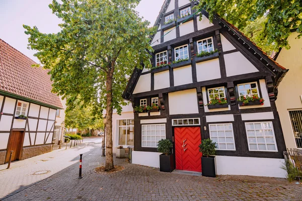 July 2022 Osnabruck Germany Half Timbered Architecture Center Old Town — Stock Photo, Image