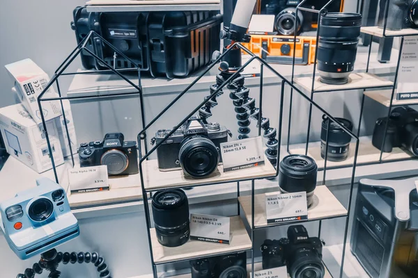 Juli 2022 Osnabrück Fotokamera Objektiv Und Andere Geräte Schaufenster Eines — Stockfoto