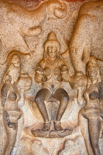 Scena dalle Grotte di Mahabalipuram — Foto Stock