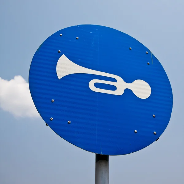 Sound Horn Sign in India — Stock Photo, Image