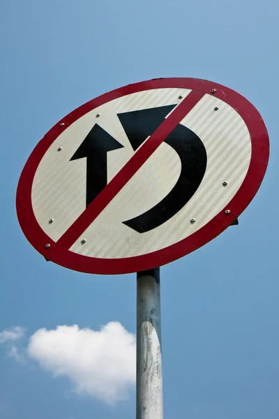 No Passing Road Sign in India — Stock Photo, Image