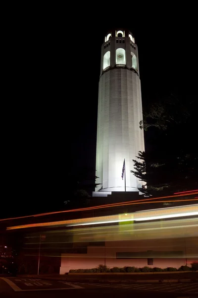 Coit tower, gece — Stok fotoğraf