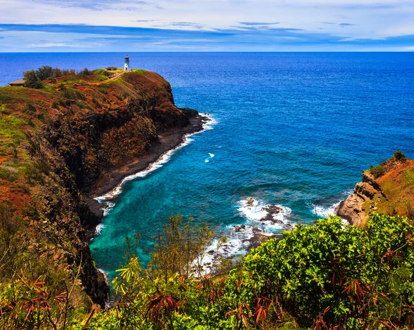 Baia del faro di Kilauea — Foto Stock