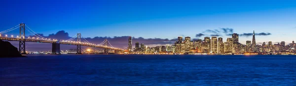 Bay Bridge and San Francisco — Stockfoto