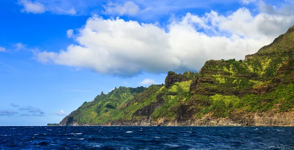 緑のカウアイ島の海岸線 — ストック写真