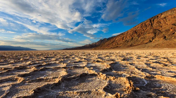 Bacia de Badwater Panorama — Fotografia de Stock