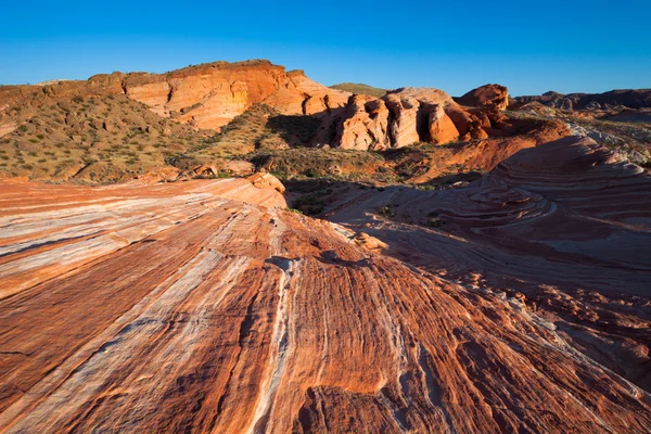 Striated Rocks in Valley of Fire — Stock Photo, Image