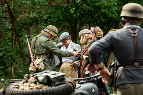 Hel Pomerania Polsko Srpna 2021 Historická Rekonstrukce Druhá Světová Válka — Stock fotografie