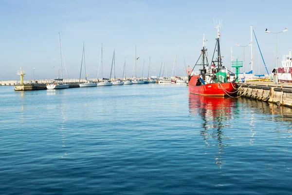 Maggio 2022 Barche Vela Ormeggiate Nel Porto Hel Marina Prima — Foto Stock