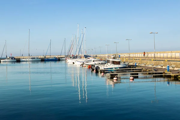 Maio 2022 Veleiros Atracados Porto Hel Marina Antes Época Hel — Fotografia de Stock