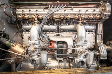 vintage vehicle engine clipart