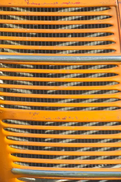 Orange Vif Rouillé Camion Grill Fond Abstrait — Photo